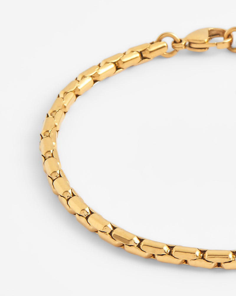 5mm Box Link Bracelet - Gold