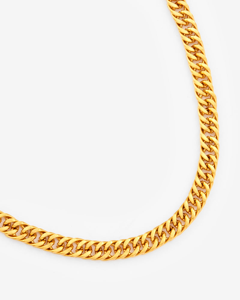 5mm Square Cuban Chain - Gold