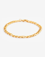 5mm Figaro Bracelet - Gold