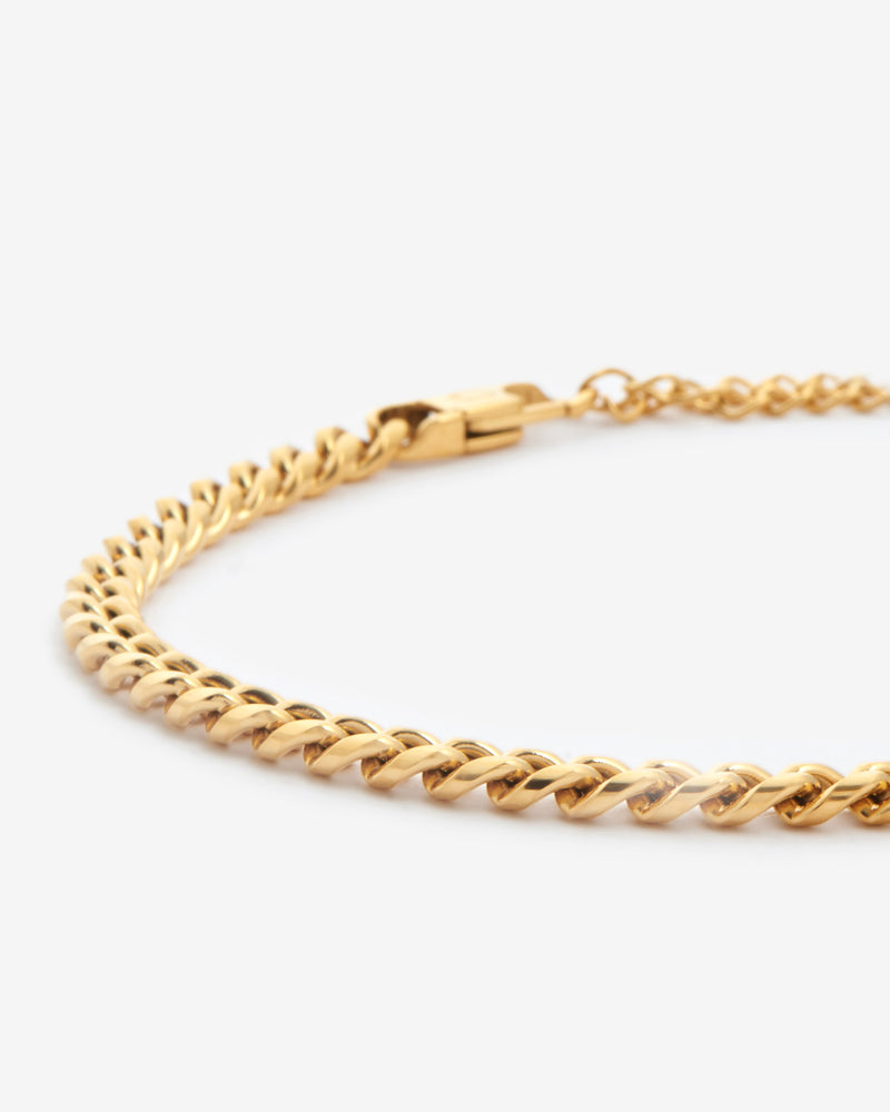 5mm Miami Cuban Anklet - Gold