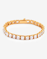 5mm Square Tennis Bracelet - Gold