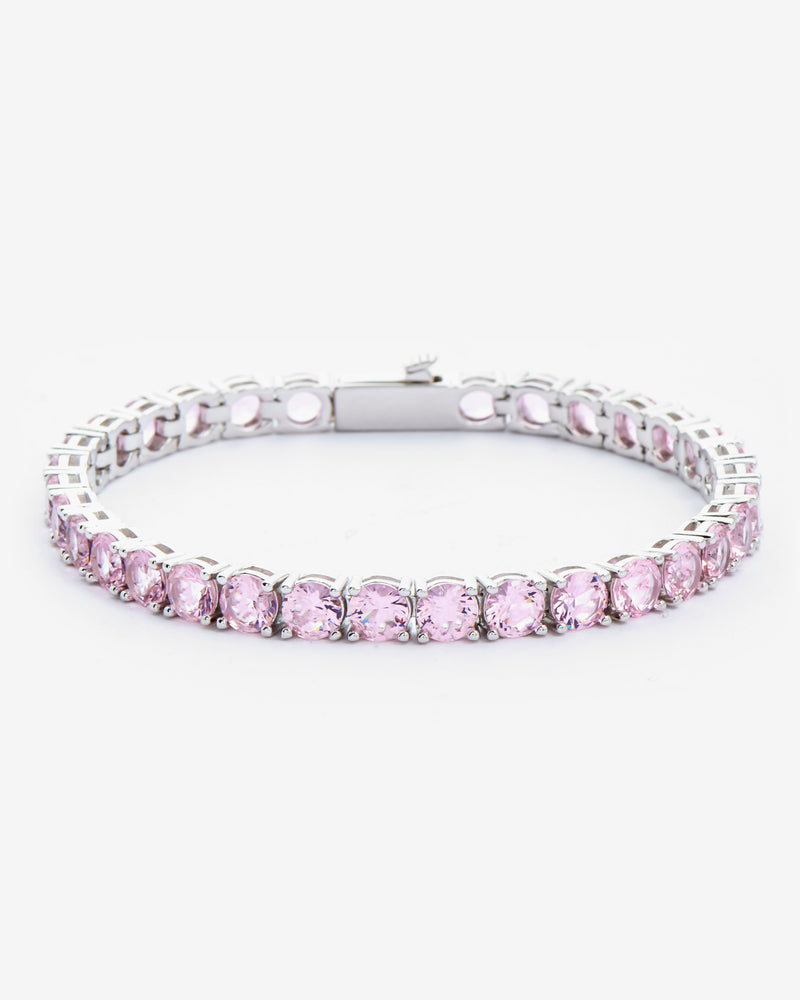 5mm Tennis Bracelet - Pastel Pink