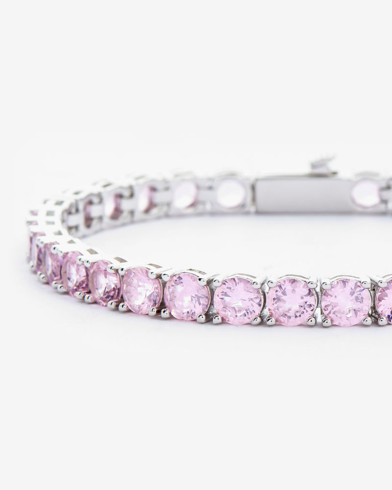 5mm Tennis Bracelet - Pastel Pink