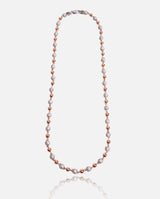 5mm Iced & Plain Ball Chain - 2 Tone - Cernucci