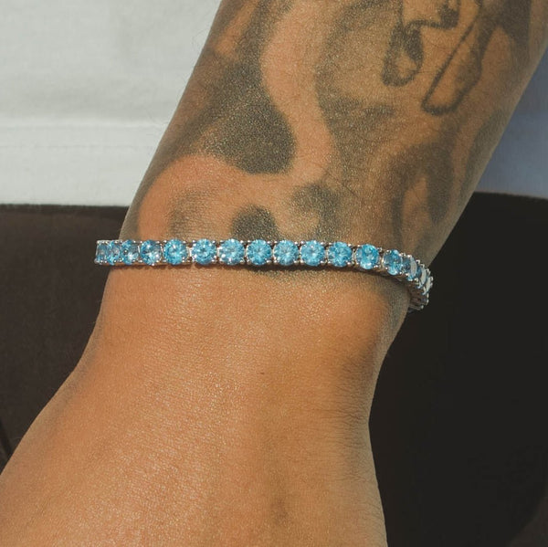 5mm Tennis Bracelet - Blue - Cernucci