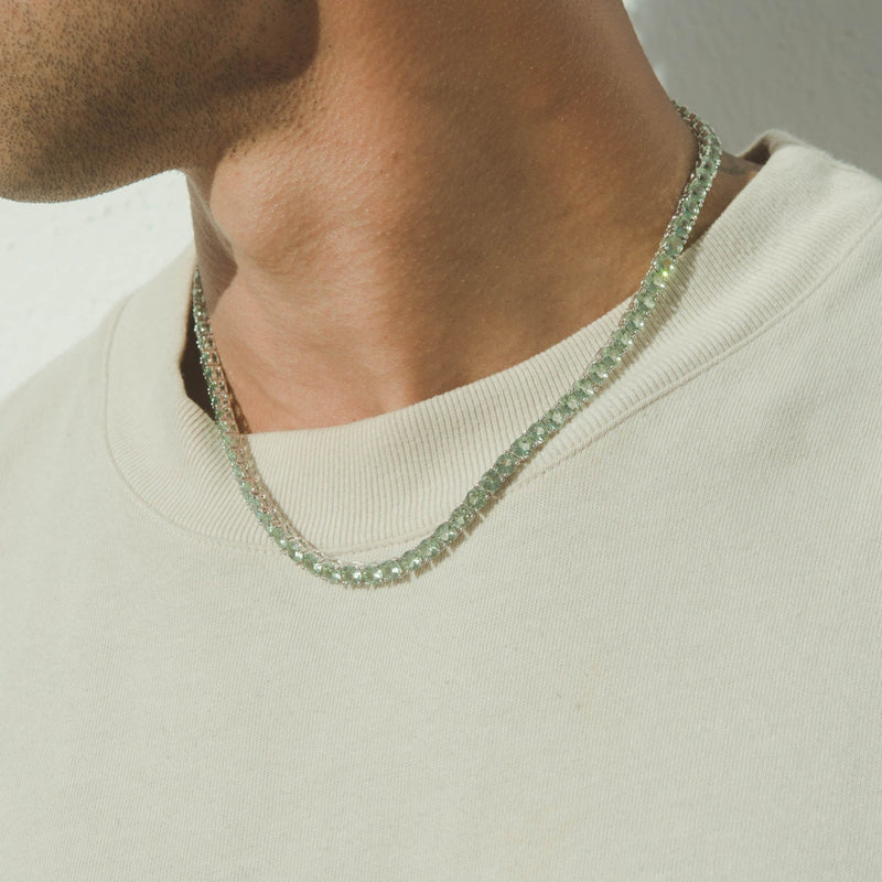 5mm Tennis Chain - Pale Green - Cernucci