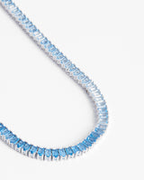 6mm Blue Ombre Tennis Baguette Chain