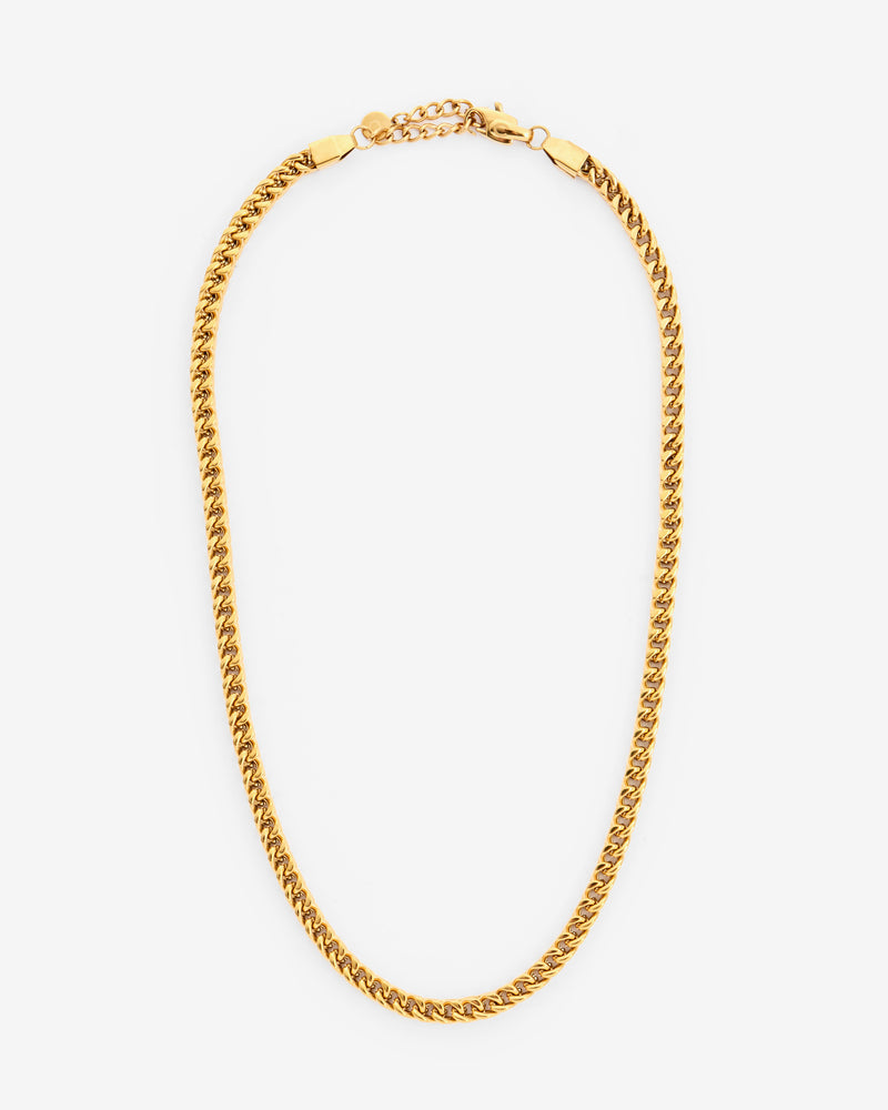 6mm Franco Adjustable Chain - Gold