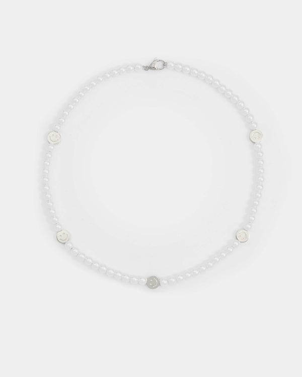 6mm Pearl & Face Motif Necklace