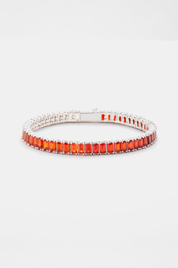 6mm Sunset Ombre Tennis Baguette Bracelet