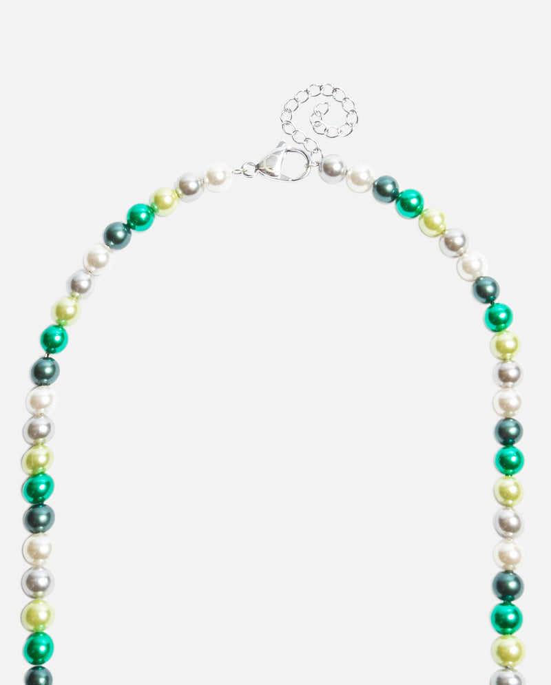 6mm Pearl Necklace - Green Multi