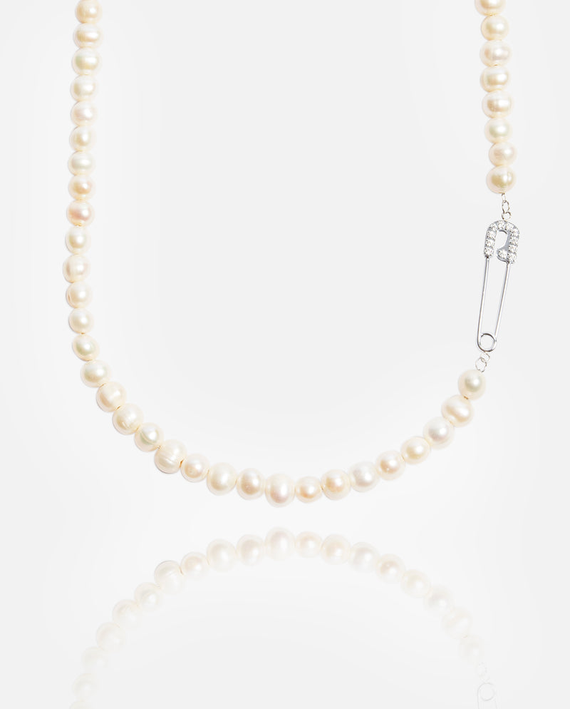 6mm Pearl Clip Necklace