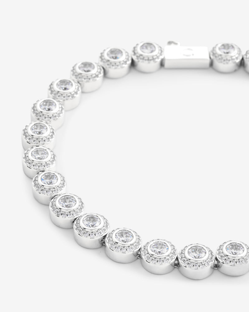 8mm Round Clustered Tennis Bracelet