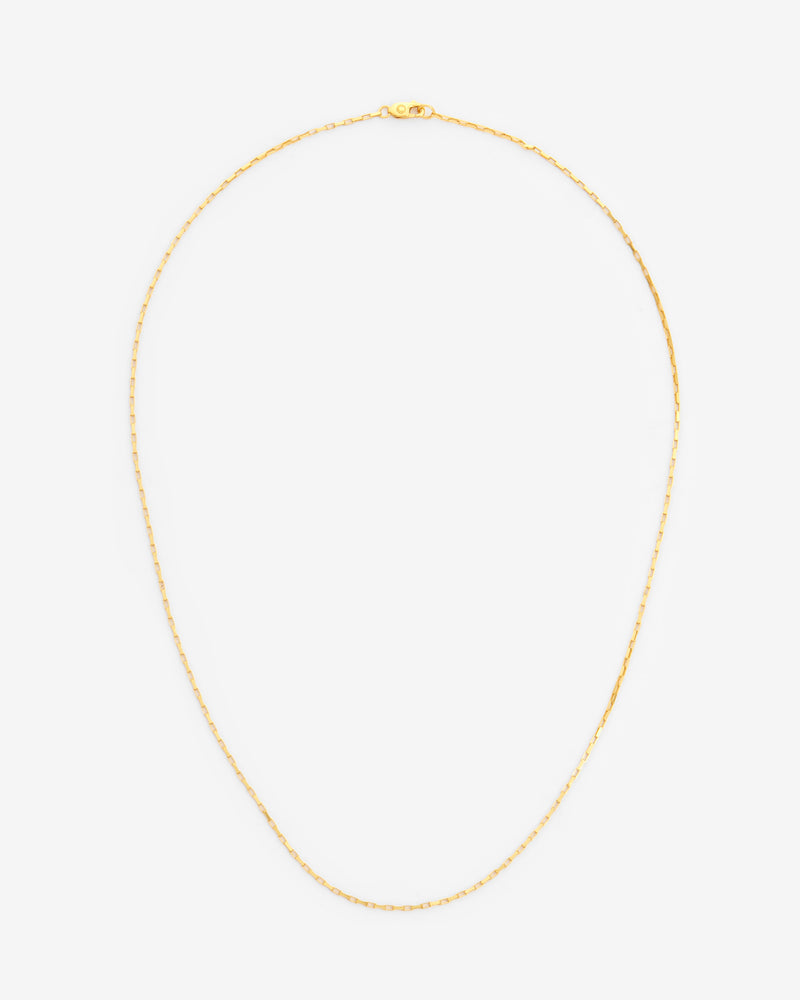 1.1mm Box Chain - Gold