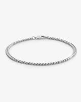 925 3mm Cuban Bracelet - Silver