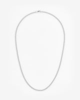 925 2.5mm Micro Cuban Chain - Silver