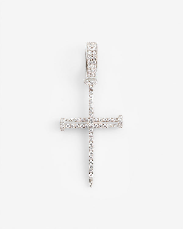 Iced Nail Cross Pendant