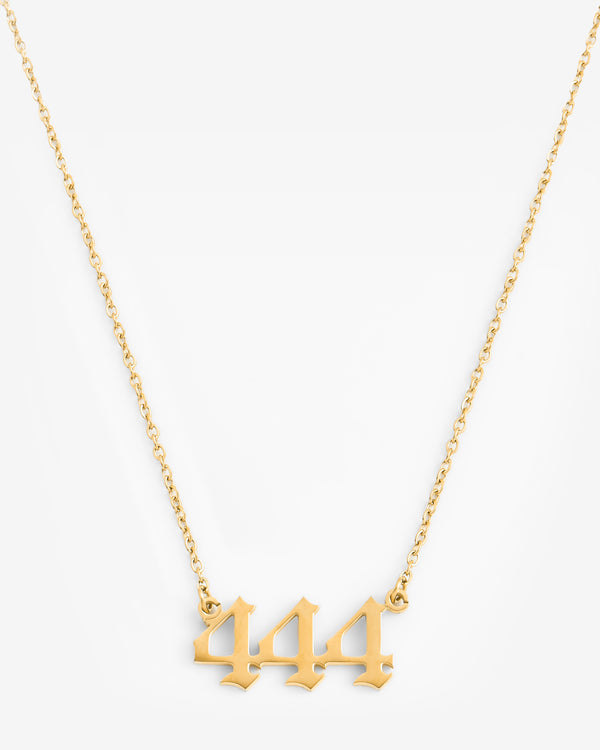 Angel Number 444 Necklace - Gold