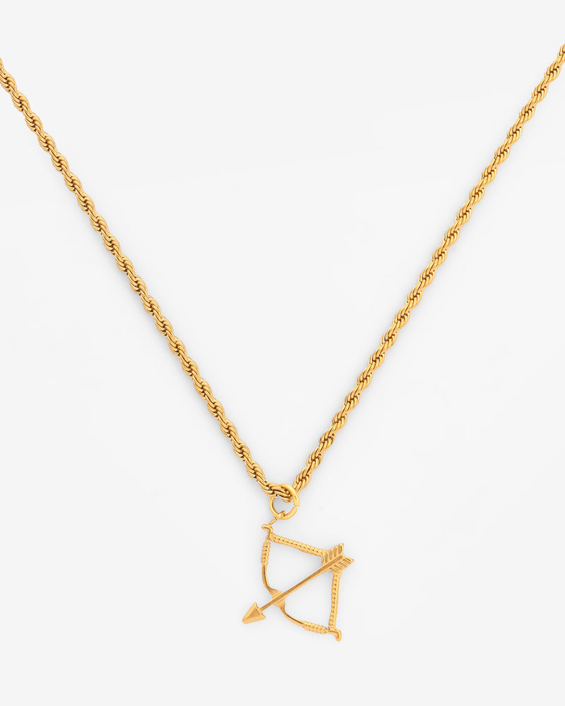 Bow And Arrow Necklace - Gold