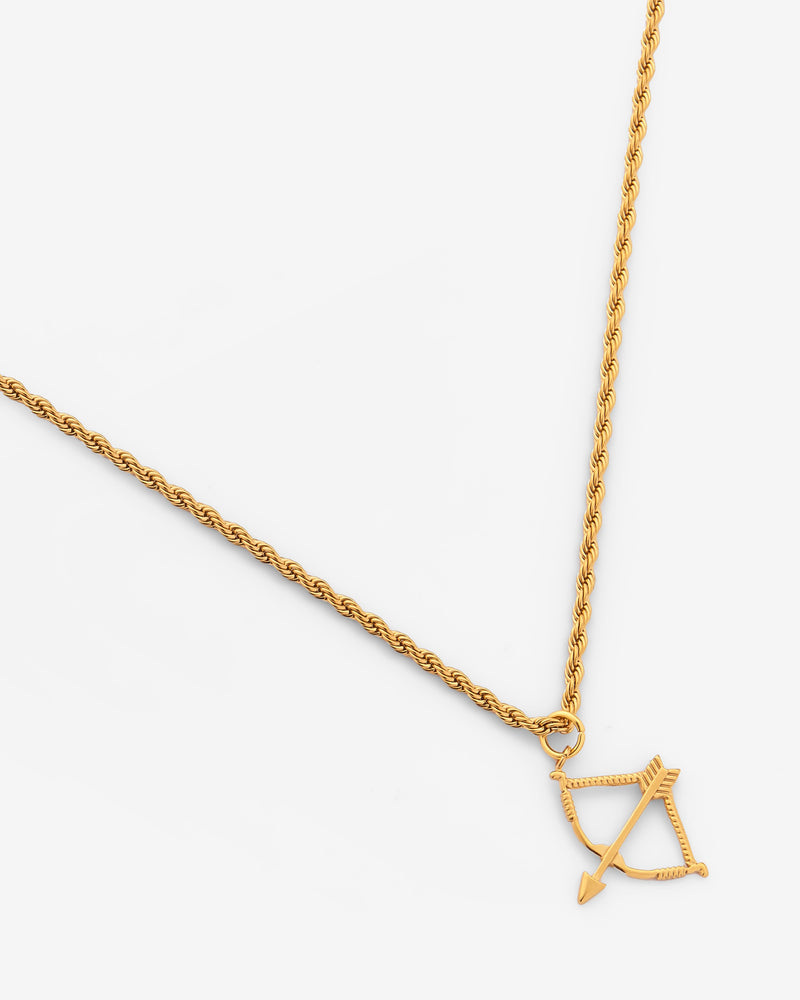 Bow And Arrow Necklace - Gold