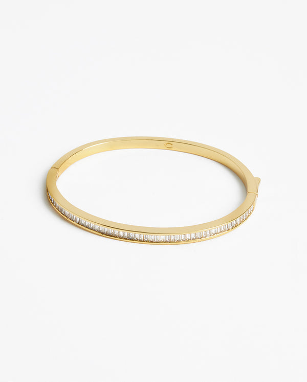 Baguette Bangle - Gold