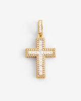 Baguette Cross Pendant - Gold