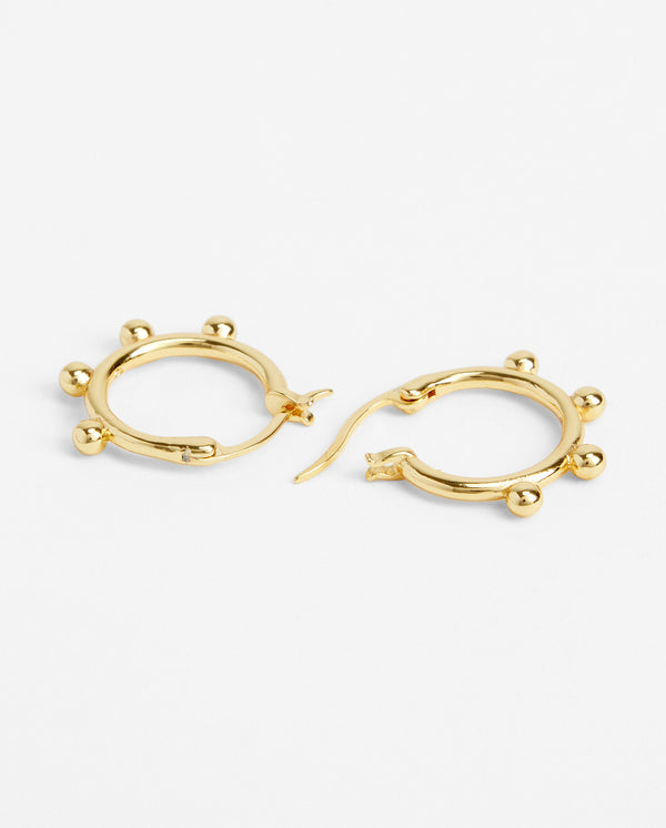 Bobble Hoop Earrings - Gold