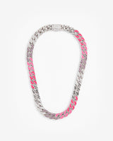 Cernucci Cuban Link Necklace - Pink