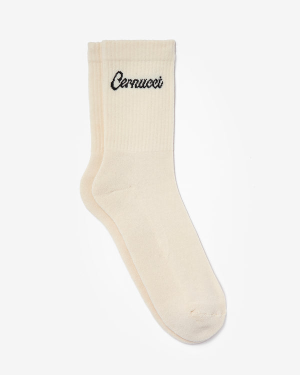 Cernucci Logo Socks - Ecru