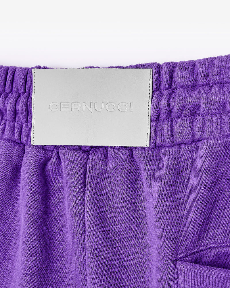 Cernucci Embroidered Jogger - Purple