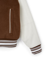 Cernucci Varsity Bomber Jacket - Chocolate