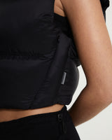 Cernucci Cropped Puffer Gilet - Black