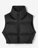 Cernucci Cropped Puffer Gilet - Black