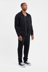 Cernucci Cargo Harrington Jacket - Black