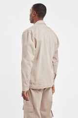 Cernucci Cargo Harrington Jacket - Taupe