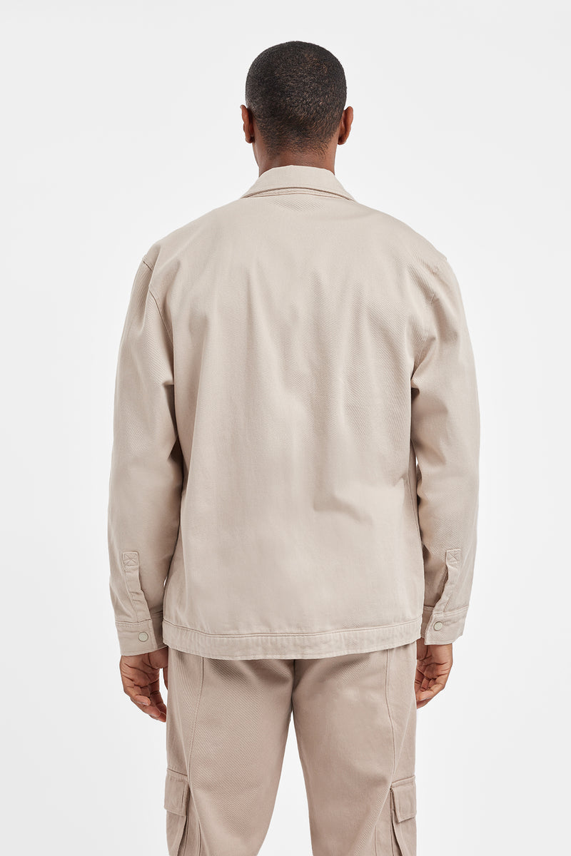 Cernucci Cargo Harrington Jacket - Taupe