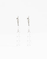 Clear Stone Baguette Drop Earrings