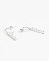 Clear Stone Baguette Drop Earrings