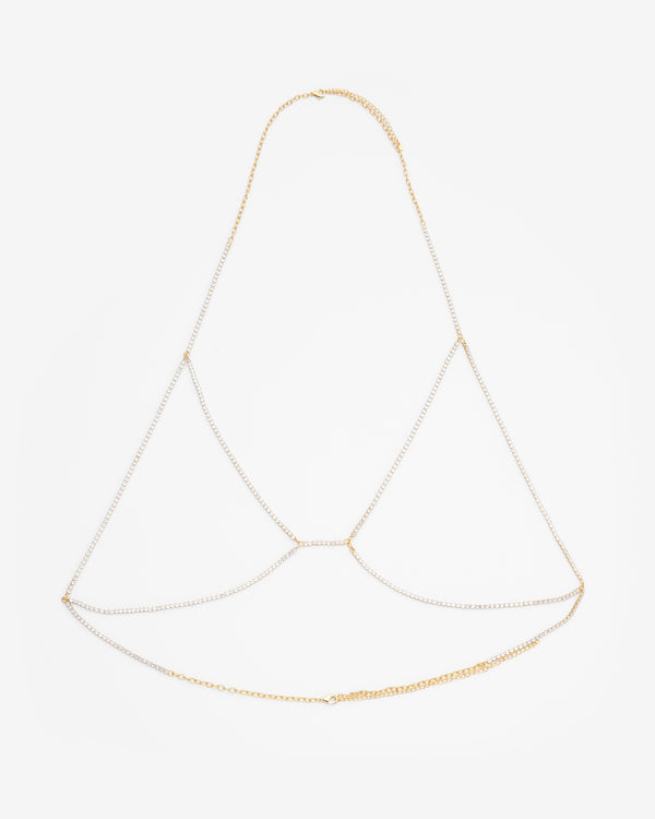 Diamante Body Chain - Gold