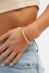 Baguette Bangle - Gold