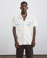 Bowling Shirt With Piping - Ecru