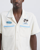 Boxy Fit Paradise Bowling Shirt - Ecru