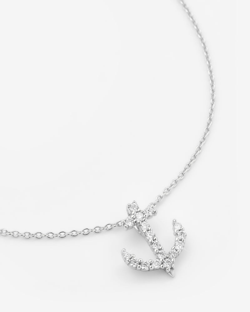 Iced Anchor Necklace