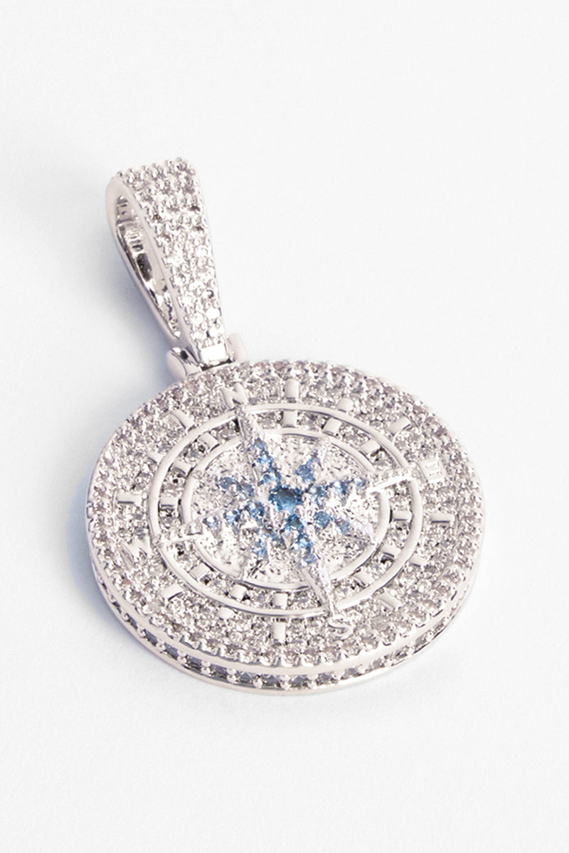 Iced Compass Pendant