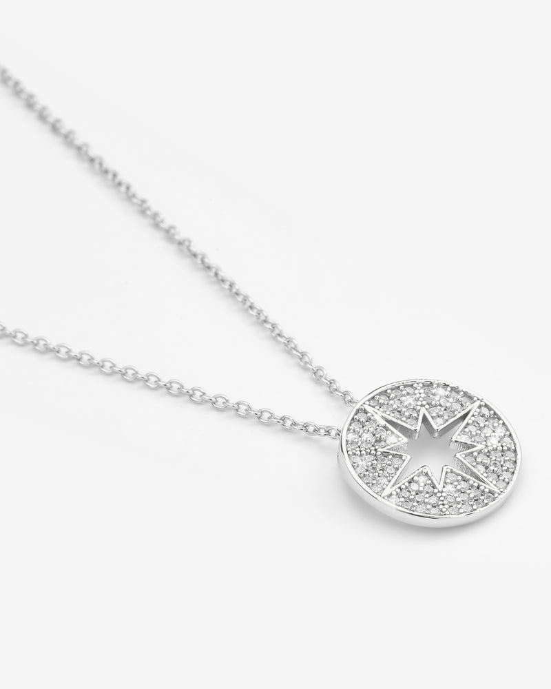 Iced Starburst Coin Necklace