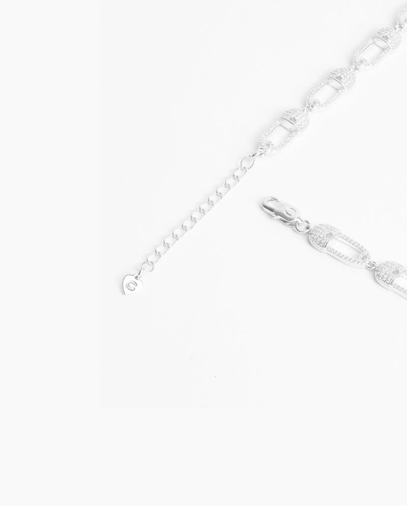 Iced Safety Pin Allway Necklace