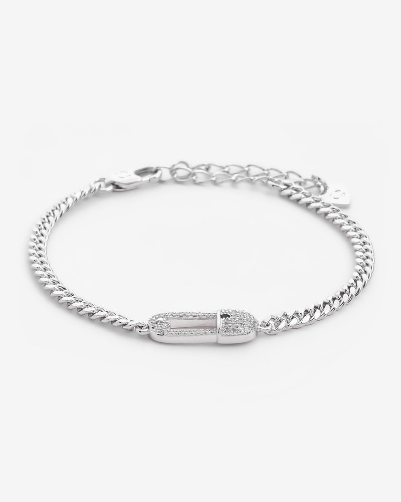 Iced Safety Pin Bracelet