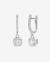 Iced Stone Huggie Earrings