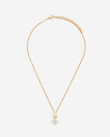 Iced Snowflake Necklace - Gold