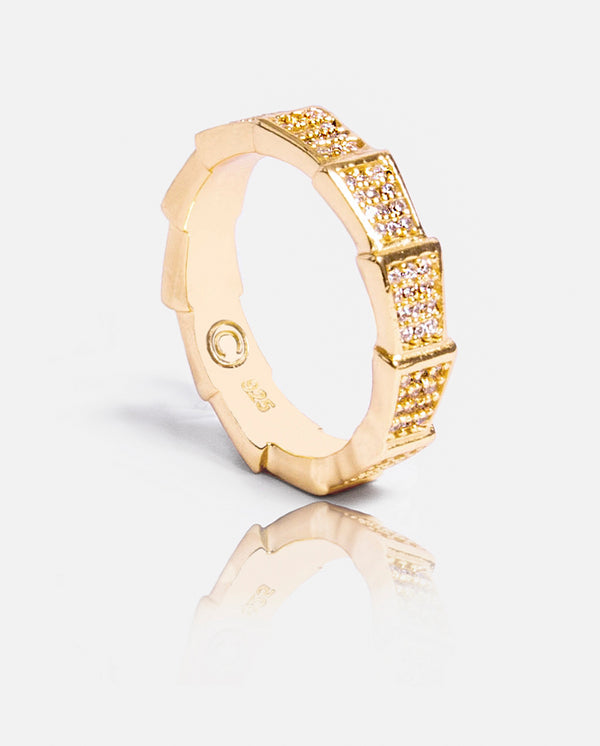 Iced Cobra Ring - Gold